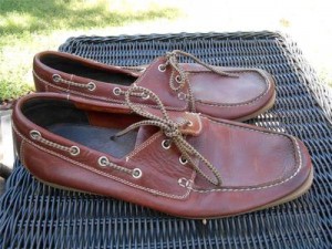 Clarks Soft Leather Boat Shoes Loafers Brown 2 Eye Men’s 12 M