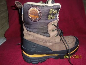 Timberland, Waterproof,Brown,Leather,Boots, Mans 9.5 M, Hunting,Hiking,lined