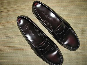COLE HAAN City LOAFERS Shoes Size 11 1/2 Leather BURGUNDY Penny 11.5