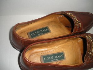 COLE HAAN MEN’S LIGHT BROWN LEATHER SLIP ON SHOES\LOAFERS  SZ 9.5 M