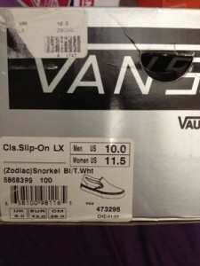 Vans Zodiac Naugahyde Slip-Ons Mens 10