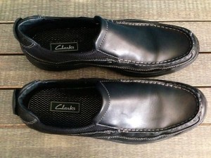 Clarks AXL Slip-On Loafers – Black Leather Shoes – Men’s US 11