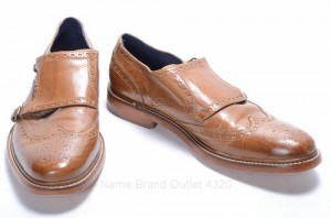 COLE HAAN HARRISON MONK C10758 NIKE AIR 11 brown leather OXFORD STRAPS shoe