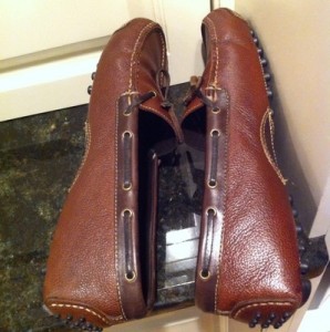 Cole Haan Brown Pebble Grain Leather Driving Loafers. Size 10.5D. Nice!