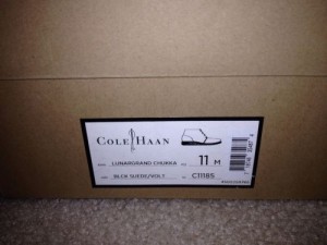 Men’s Cole Haan Lunargrand Suede Chukka Black/Volt size 11M w/ box C11185