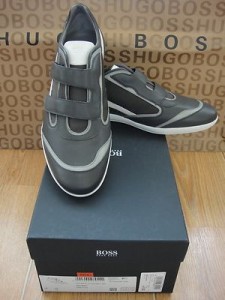 NEW HUGO BOSS BLACK MENS ‘WALMIN I’ SNEAKERS IN GRAY SIZE US10, UK9, EU43