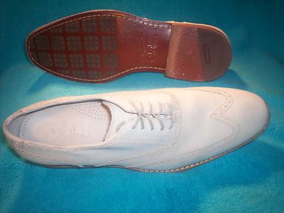 COLE HAAN BONE COLORED WINGTIPS