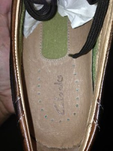Men’s CLARKS Touareg Brown Leather Dress Casual Oxford Shoes Size 11M
