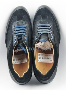 HUGO BOSS BLACK LABEL ATTLIO CASUAL SNEAKERS SHOES LEATHER & NYLON NEW SZ 10