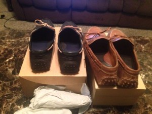 Cole Haan Mens Air Grant Brown And Black 2 Pair New