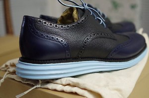 Brand New New Cole Haan LUNARGRAND WINGTIP Black IRIS Leather Shoes SZ 11 Rare