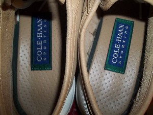 Mens COLE HAAN SPORTING Beige Casual Walking Shoes Boat Sneakers Size 10D ExCond