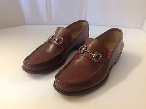 Cole Haan City Loafers Brown 10 1/2  M  Italy Leather Dress Emory Bit Horsebit