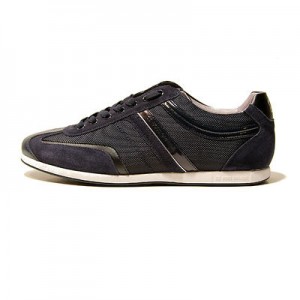 $225 Hugo Boss ORANGE Label Sneakers Navy Blue Mens Shoes 13 46 Trainers 12.5