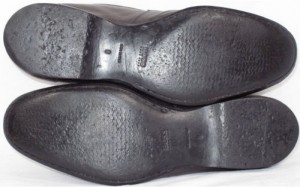 Hugo Boss Mens Dark Gray Leather Loafer Shoes Sz. 8 *Made In Italy*