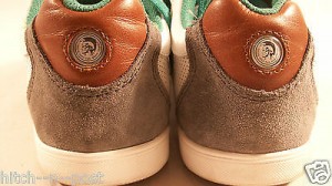 DIESEL MEN’S LOUNGE LACE-UP SNEAKERS WHITE GREEN GRAY 12 MEDIUM $125 HNPZ