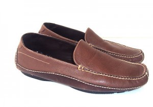 MENS COLE HAAN BROWN LEATHER DRESS SHOES DRIVING LOAFERS SIZE 11.5 M