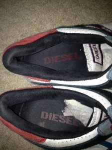 Mens Diesel Remy Casual Leather Sneakers Shoes Sz 9.5 Muli Colored ~Very Cool