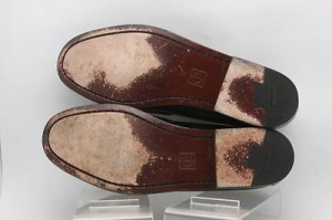 AWESOME! Mens shoes COLE HAAN black box leather slip on tassel loafers sz 9 B