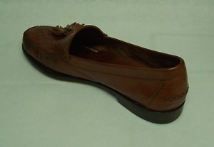 COLE HAAN~RESORT~MEN’S BROWN INTERWOVEN LEATHER SHOES~LOAFERS~US Sz.9D~NICE~