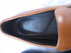 COLE HAAN BROWN LEATHER SLIP ON LOAFERS MENS SIZE 9.5 MEDIUM