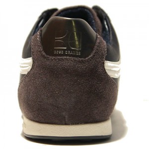 $225 Hugo Boss ORANGE Label Lace-up Sneakers Navy Grey Mens 6 39 Trainers 5.5
