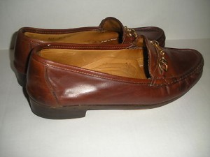COLE HAAN MEN’S LIGHT BROWN LEATHER SLIP ON SHOES\LOAFERS SZ 9.5 M