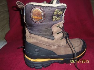 Timberland, Waterproof,Brown,Leather,Boots, Mans 9.5 M, Hunting,Hiking,lined