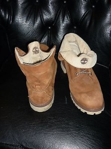 TIMBERLAND ROLL TOP BOOTS – BROWN – 11-1/2  AUTHENTIC