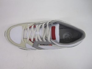 MEN DIESEL SNEAKERS LONG TERM DYNAMYKAL WHITE CANVAS US 12 NIB