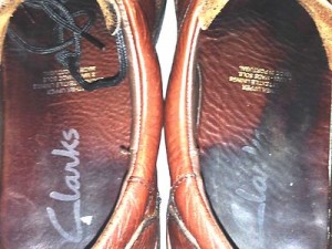 Clarks Men’s Brown Leather Walking Shoes Size 11 M Width Medium Oxford RUGID