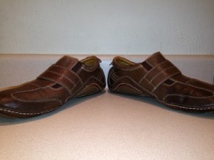 COLE HAAN NIKE AIR BROWN LEATHER SLIP-ON VELCRO DRIVING LOAFERS G SERIES 10.5 M