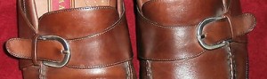 MENS COLE HAAN BROWN WALNUT LOAFERS WITH PEWTER BUCKLES 11 1/2 D NICE!!!