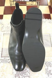 HUGO BOSS Black Leather Ankle Boots Shoes Size 7.5 D