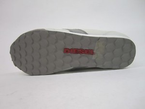 MEN DIESEL SNEAKERS LONG TERM DYNAMYKAL WHITE CANVAS US 12  NIB
