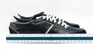 HUGO BOSS GREEN LABEL BLACK CASUAL SNEAKERS SHOES 100% LEATHER NEW SZ 9