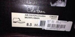Cole Haan Brown Grain Leather Lace Up Boot 8.5 Nike Air NWB