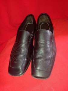 Hugo Boss Mens Chesterfield Black loafers With A Design On Them shoes Size 8 Nic