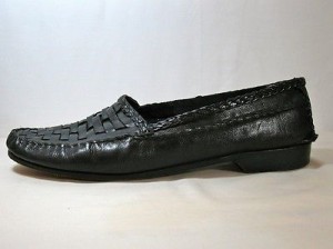 Cole Haan Mens Venetian Woven Black Leather Slip on Loafers – Sz 10.5 (US)