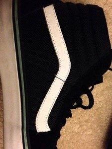 Vans High Tops Sk8 Hi Black Mint Green Accent Mens 11 Excellent codition Suede