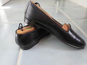 Cole Haan Bragano Black Leather Mens Slip ons Loafer Shoes Italy Size 8.5 M