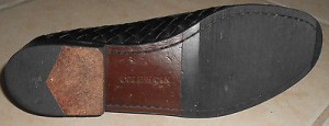 Cole Haan Mens Woven Penny Loafer Black Leather Size 8 D EUC