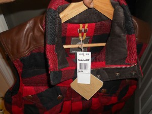 TIMBERLAND RUGGED GILET VEST,LEATHER / DUCK DOWN,BODYWARMER,JACKET,COAT,M,£185