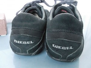 Diesel, Black Leather Fashion Sneakers. Sz. 12 M