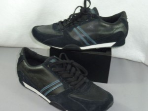 Mens Diesel Parabarny 10 M Black Leather Sneakers Shoes