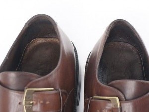COLE HAAN Country Brown Leather Monk Strap Cap Toe Shoes – Men’s 10 D