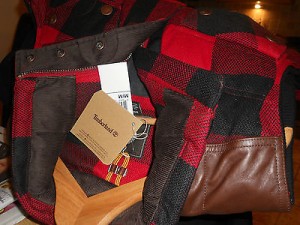 TIMBERLAND RUGGED GILET VEST,LEATHER / DUCK DOWN,BODYWARMER,JACKET,COAT,L,£185