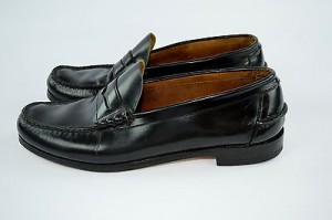 NEW! Hugo Boss Mens Black Leather Penny Loafers ~ Sz 10.5 D
