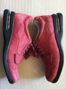 MENS COLE HAAN NIKE AIR CONNER STRAP SUEDE LEATHER SHOES LACE BURGUNDY 8 NEW