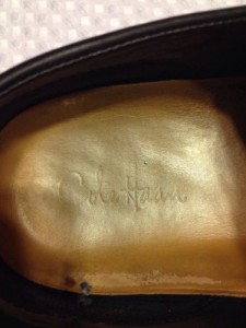 Cole Haan size 11 Black Leather Nike Air Soles Moccasins Boat Shoes Casual Dress